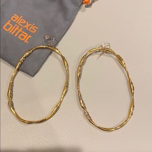 Alexis Bittar gold and crystal earrings